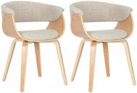 2er Set Stühle Bruce Stoff natura/creme
