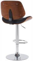 2er Set Barhocker Clawson Stoff chrom walnuss/schwarz 