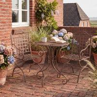 Gartenmöbel-Set Viro mit 2 Stühlen antik braun Gartenmöbel-Set Viro mit 2 Stühlen antik braun