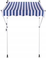 Klemmmarkise Westerly 350x120 cm weiß/blau 