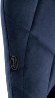 2er Set Barhocker Lazio Samt weiß blau 