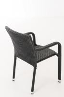 Polyrattan Stuhl Leonie schwarz 