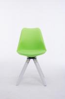 Besucherstuhl Troyes Kunstleder Square weiß (eiche) grün 