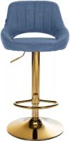 Barhocker Milet Stoff gold blau 