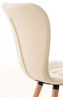 4er Set Esszimmerstuhl Elda Kunstleder  creme 