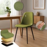 4er Set Esszimmerstuhl Maryam Stoff grün 