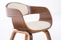Besucherstuhl Kingston walnuss/creme 