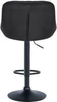2er Set Barhocker Lazio Samt schwarz schwarz 