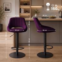Barhocker HD Milet B Stoff lila Barhocker HD Milet B Stoff lila