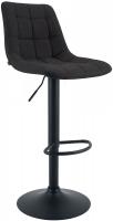 Barhocker Mapun Stoff schwarz
