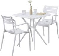 Gartenmöbel-Set Avena mit 2 Stühlen weiß