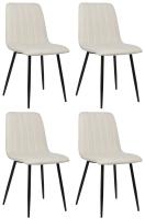 4er Set Stühle Dijon Stoff creme