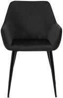 Esszimmerstuhl Vessa Samt schwarz 