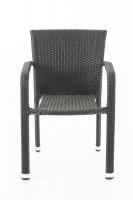 Polyrattan Stuhl Leonie schwarz 