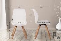 2er Set Stuhl Luna Kunstleder weiß 2er Set Stuhl Luna Kunstleder weiß