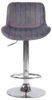 2er Set Barhocker Lentini Samt chrom dunkelgrau 