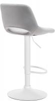 2er Set Barhocker Camden Samt weiß hellgrau 