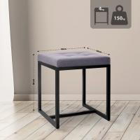 Sitzhocker Barci B Stoff dunkelgrau 