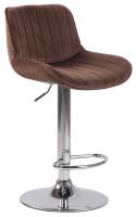 2er Set Barhocker Lentini Samt chrom braun 