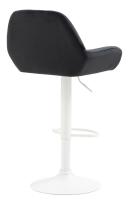 2er Set Barhocker Braga Samt weiß schwarz 