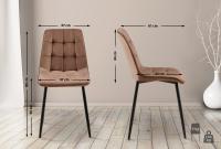 Esszimmerstuhl Gifford Samt braun 