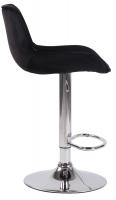 2er Set Barhocker Lentini Samt chrom schwarz 