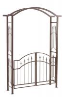 Rosenbogen Luxor mit Tor braun