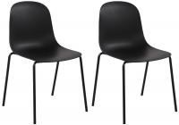 2er Set Stuhl Hardin schwarz
