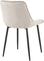 2er Set Esszimmerstuhl Wallace Samt grau 