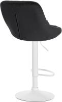 2er Set Barhocker Lazio Samt weiß schwarz 