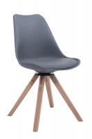 Besucherstuhl Troyes Kunstleder Square natura (eiche) grau