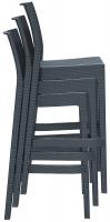 4er Set Barhocker Jamaica dunkelgrau 