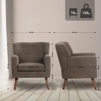 Sessel Kioni Cord dunkelbraun 