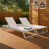2er Set Sonnenliege Tropic weiß 
