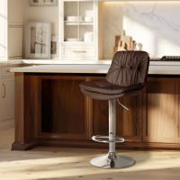 Barhocker Laurel Kunstleder chrom braun