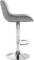 Barhocker Vonore Samt chrom grau 