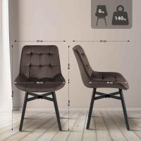 Stuhl Colby Samt braun Stuhl Colby Samt braun
