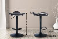 Barhocker Shanghai Kunstleder schwarz schwarz 