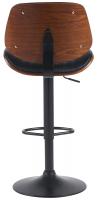 2er Set Barhocker Clawson Kunstleder schwarz walnuss/schwarz 