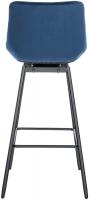 Barhocker Weston Schwenkbar Samt blau 