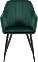 Esszimmerstuhl Cheryl Samt schwarz grün 