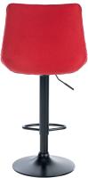 2er Set Barhocker Toni Stoff schwarz rot 