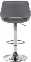 Barhocker Milet Kunstleder chrom grau 