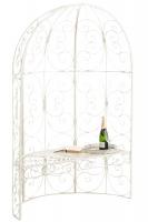 Halbpavillon Rosie mit Sitzbank antik-creme 