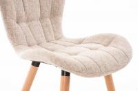 4er Set Stuhl Elda Stoff natura creme 
