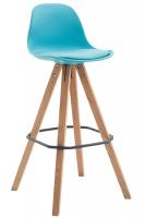 Barhocker Franklin Kunstleder Square Natura (eiche) blau