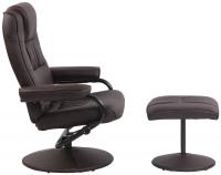Sessel Ennis mit Fußhocker braun 