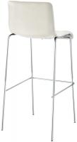 Barhocker Hover Samt 4-Fuß Chrom creme 