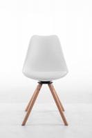 Besucherstuhl Troyes Drehbar Natura Rund weiß 