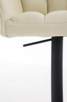 2er Set Barhocker Damaso Kunstleder schwarz creme 